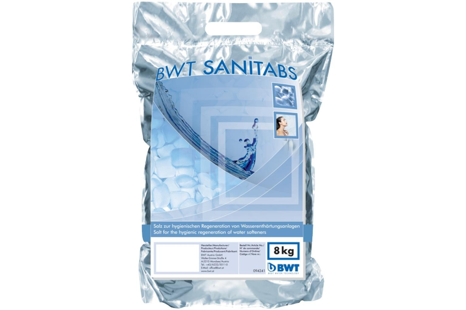 BWT SANITABS REGENERÁLÓ SÓTABLETTA 8KG ZSÁK 94241C